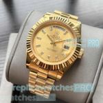 Replica Rolex Day-Date II Champagne Dial with Baguette 41mm Watch